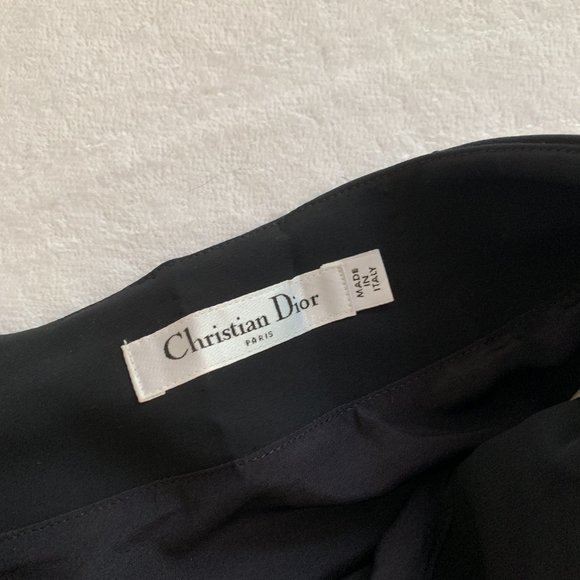 Dior dark navy mini pleated silk skirt FR 36 2 4 - Picture 8 of 12